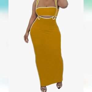Miyanna 2 Piece Maxi Skirt and Tube Top